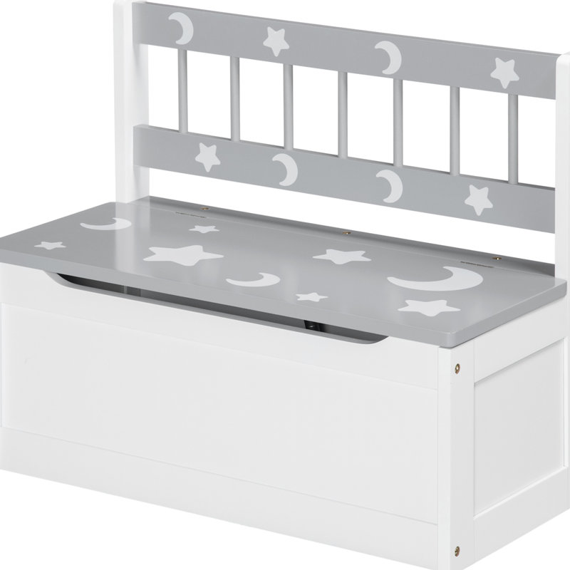 Banc de rangement pour tout-petits avec grand intérieur de 27 L, siège de rangement pour enfants avec rangement pour meubles de salle de jeux pour tout-petits, meubles de chambre à coucher pour enfants, organisateur de jouets et bac de rangement