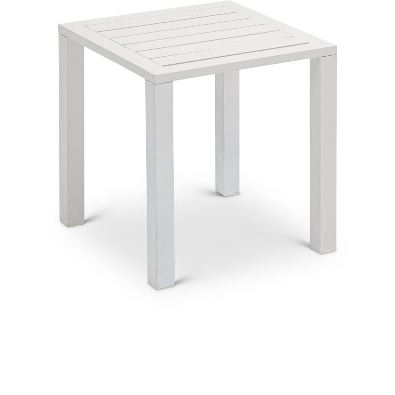 Table d'appoint en aluminium Richview, Blanc