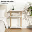 Table d'appoint étroite à 3 niveaux avec tablettes de rangement, table de bout mince pour les petits espaces, table d'appoint multifonctionnelle pour le salon, la chambre à coucher, le vestibule et la maison de campagne