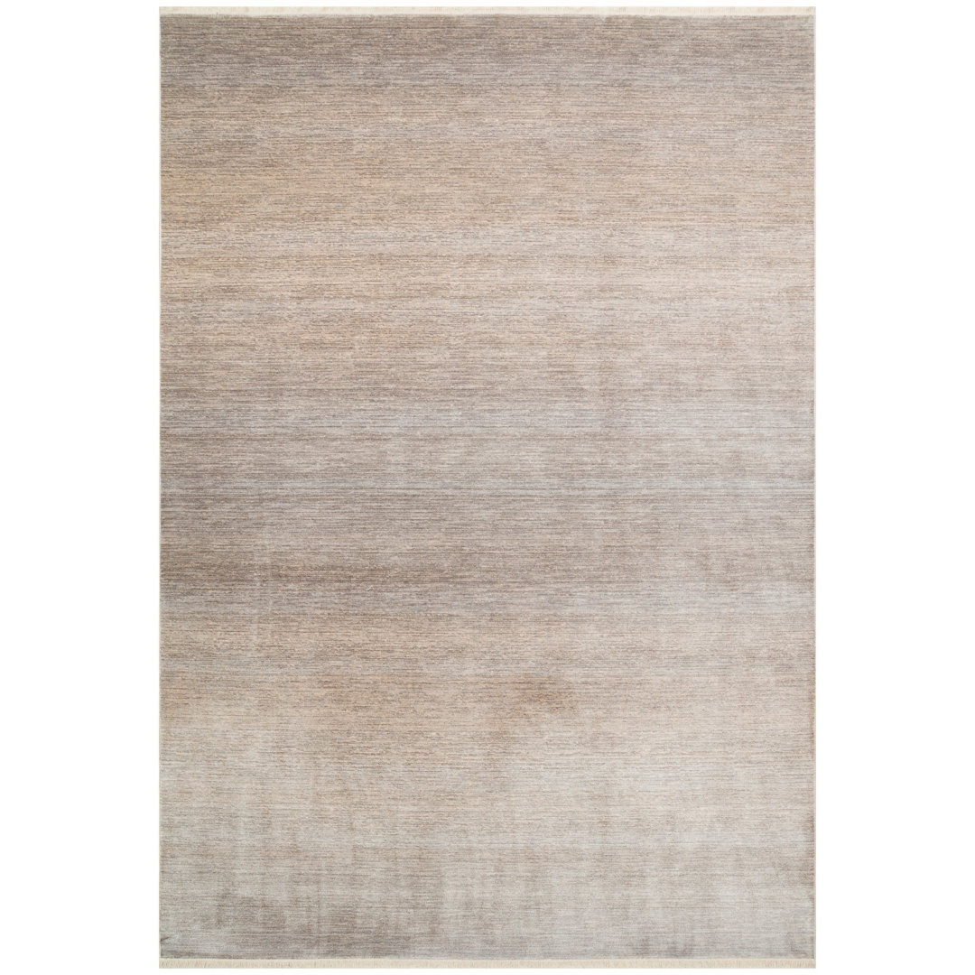 Teppich Cutten in Silberfarben/Beige