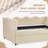 Linen Upholstered Gingham Daybed With Trundle, Usb Charging Port & Wave-shaped Design, No Box Spring Needed-1002058165
