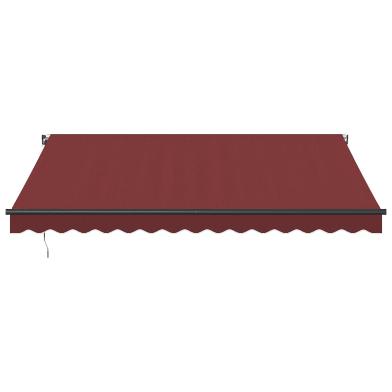 Dakota Fields Polyester Cover Retractable Patio Awning, Solid Colour, 400 x 300cm, Burgundy/Black