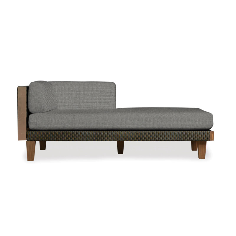 Catalina Outdoor Teak Chaise Lounge, Mink, Fife Aruba