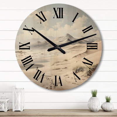 Beach Photo Dune Dreams II - Nautical & Beach Oversized Wood Wall Clock