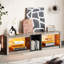 TV Stand for TVs up to 70 inch, Gaming Entertainment Center for PS5, LED TV Cabinet with Glass Shelves-1056303979