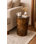 Souche de pin Heritage, support pour plante / table d'appoint / tabouret, 12 po x 22 po, teinte de la province et laque naturelle transparente