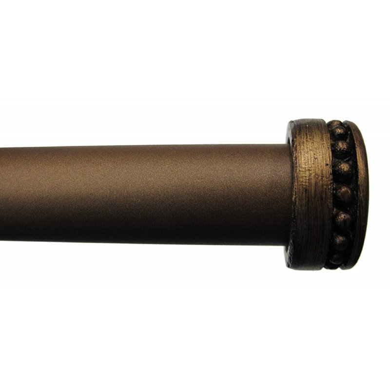 Tringle à rideaux simple réglable 0,75 po Waithman, H 1 po x l 48 po x P 1 po, Étain