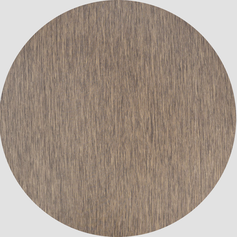 Tapis intérieur / extérieur brun Alianna, Rond 6 pi 7 po