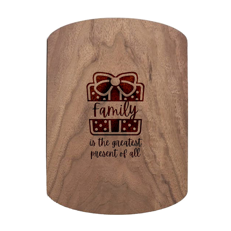 Family is the Greatest Present Walnut Oval Cutting Board