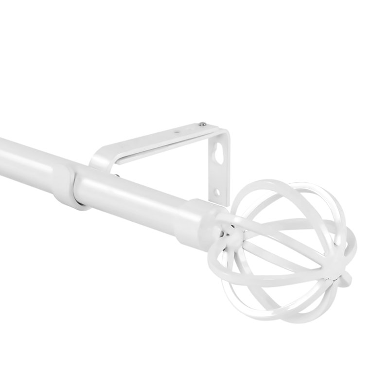 Tringle à rideaux simple 0,75 po Valparaiso, H 1 po x l 84 po x P 1 po, Blanc lustré