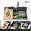 Robinet rétractable à simple cuve d'évier de cuisine 304 30 "x 18" Whale Waterfall Bonde en acier inoxydable avec accessoires de lave-vaisselle