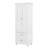 Tall Storage Cabinet With Two Drawers, Freestanding Multifunctional Bathroom Cabinet With Adjustable Shelf For Bathroom/Office-1582640808