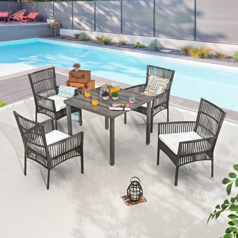 5-Piece Square Patio Dining Set