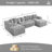 Adame Boneless Compression Sectional Oversized Sofa Couch With Pillows-1243031104-1271910981-1271910991