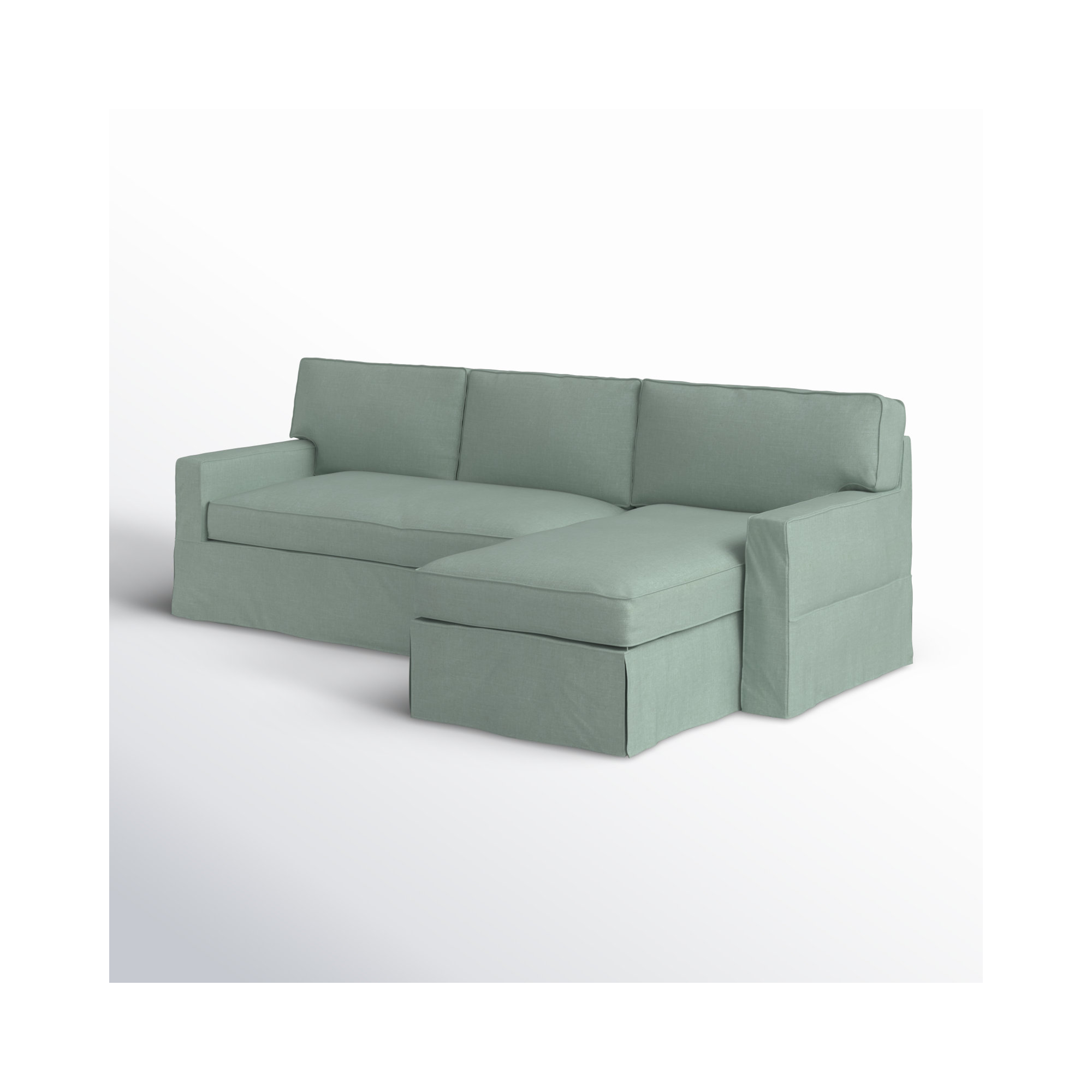 Taylor Upholstered Chaise L-Sectional, Right Hand Facing, Bayou Spray Canvas