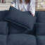 Canapé à double couche en forme de U 109,84 po avec coussins décoratifs-673270741