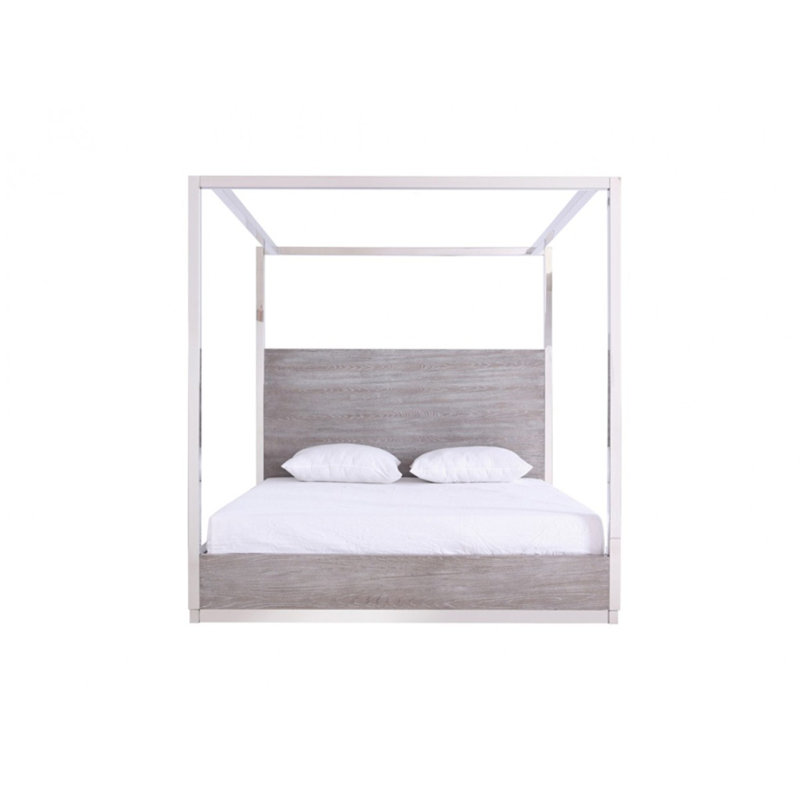 Wensley Grey Elm Canopy Bed