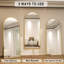 Arched Aluminum Alloy Framed Full Length Mirror with Stand Large Wall Mirror-1888288165-1888288185