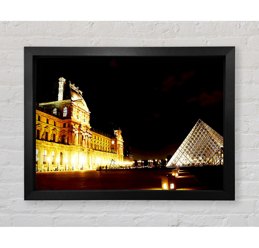 Paris Louvre Lights - Einzelner Bilderrahmen Kunstdrucke