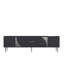 Meuble télé Catena avec option de fixation murale, anthracite et argent, 59,1 po x 19,0 po x 11,6 po | Panneau de particules 100% enduit de mélamine, pieds robustes d'une hauteur de 5,9 pouces | Conception élégante pour le salon et les espaces de divertissement-108199901