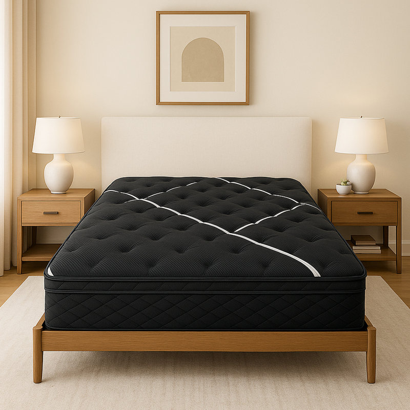 Très grand matelas ferme avec support et double refroidissement pour plus de confort, largeur de 76 po, réduction de mouvement des ressorts ensachés individuellement de poids de 106 lb, profondeur de 80 po