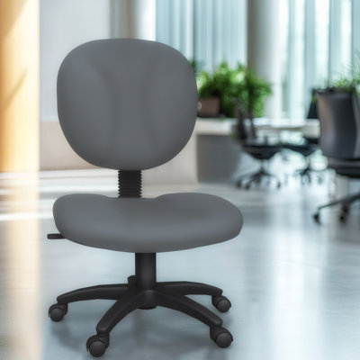 Chaise de bureau pivotante en tissu Regress Comfort Series - sans accoudoirs - gris