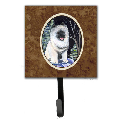 Porte-laisse keeshond starry night et crochet mural