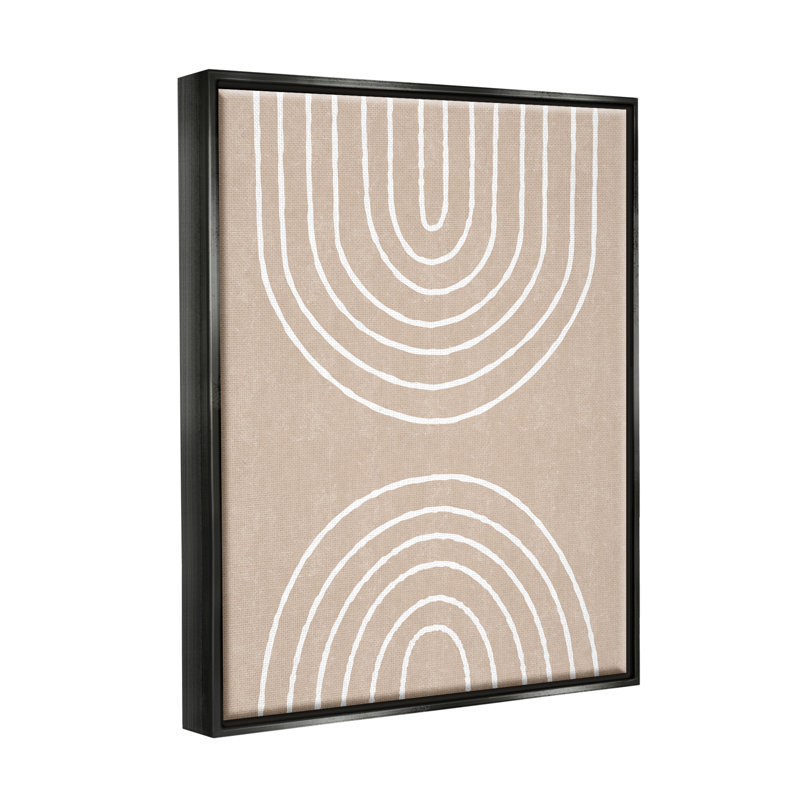 Art mural en toile asymétrique avec arches beiges en miroir par JJ Design House LLC, H 31 po x l 25 po x P 1,7 po