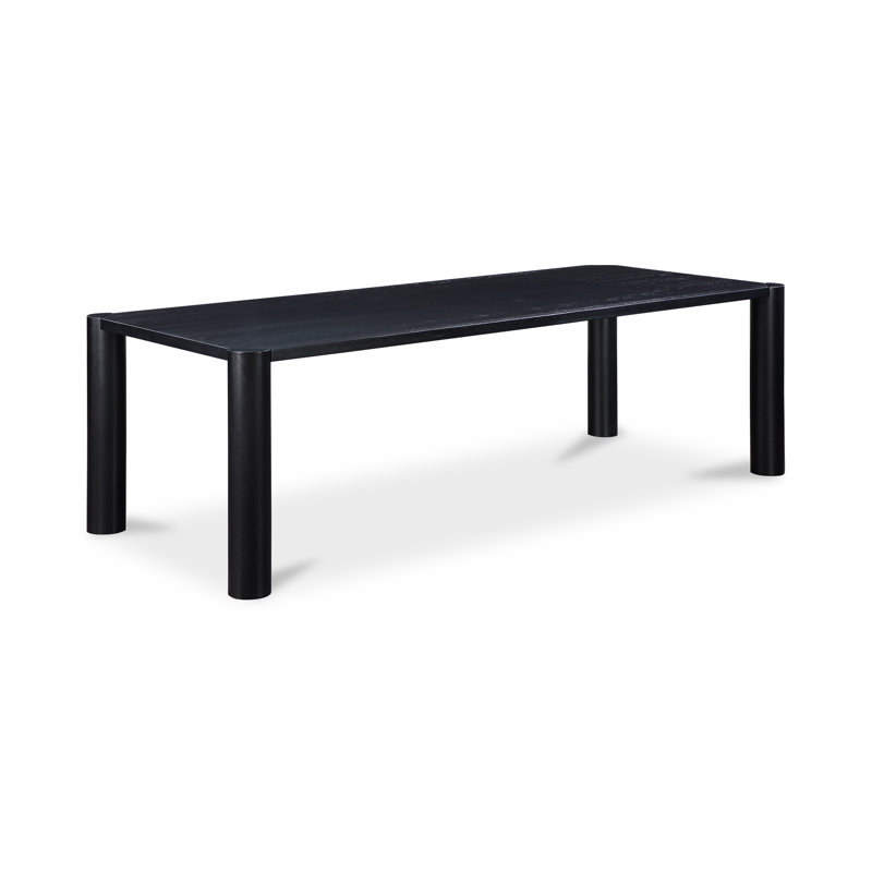 Solid Oak Dining Table, Black, 39" W x 96" L