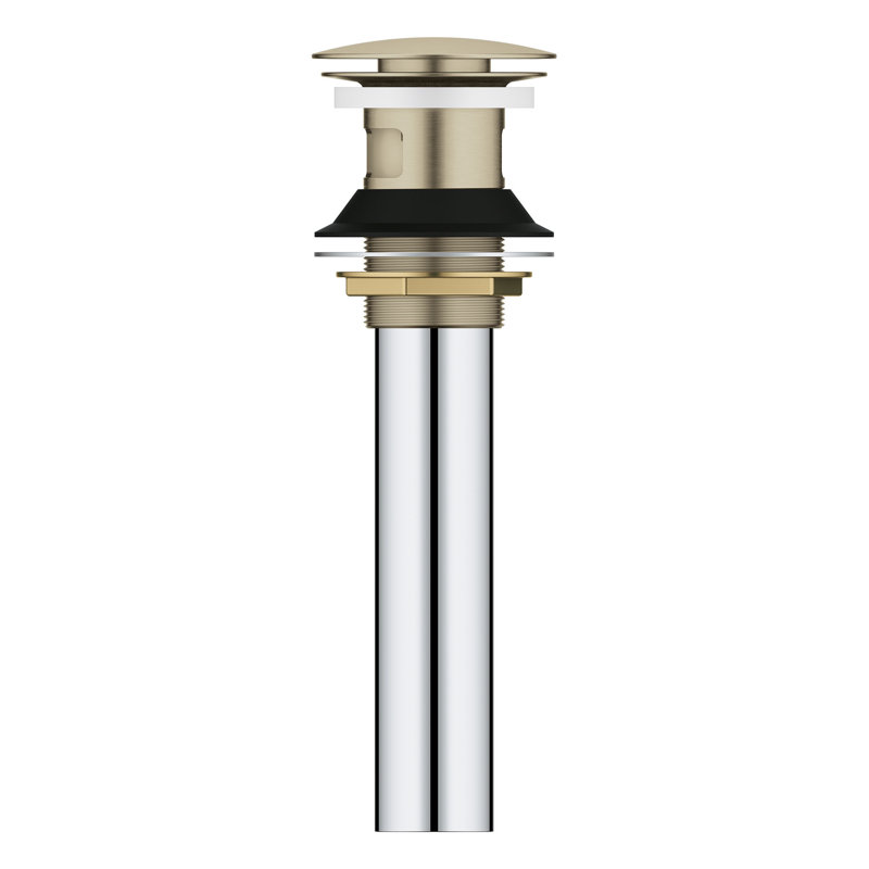 Universal Pop-Up Bathroom Sink Drain with Overflow, Brushed Nickel InfinityFinish™