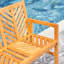 Banc de jardin en bois à deux places Olina