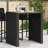 Vidaxl Garden Bar Table Black Poly Rattan Large UV-Resistant Materials-116118492-116118491