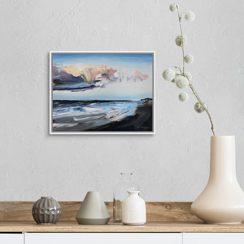 "Outer Banks Clouds, NC" par David Shingler, reproduction d’art sur toile, H 13 po x l 16 po x P 1,75 po, Cadre blanc
