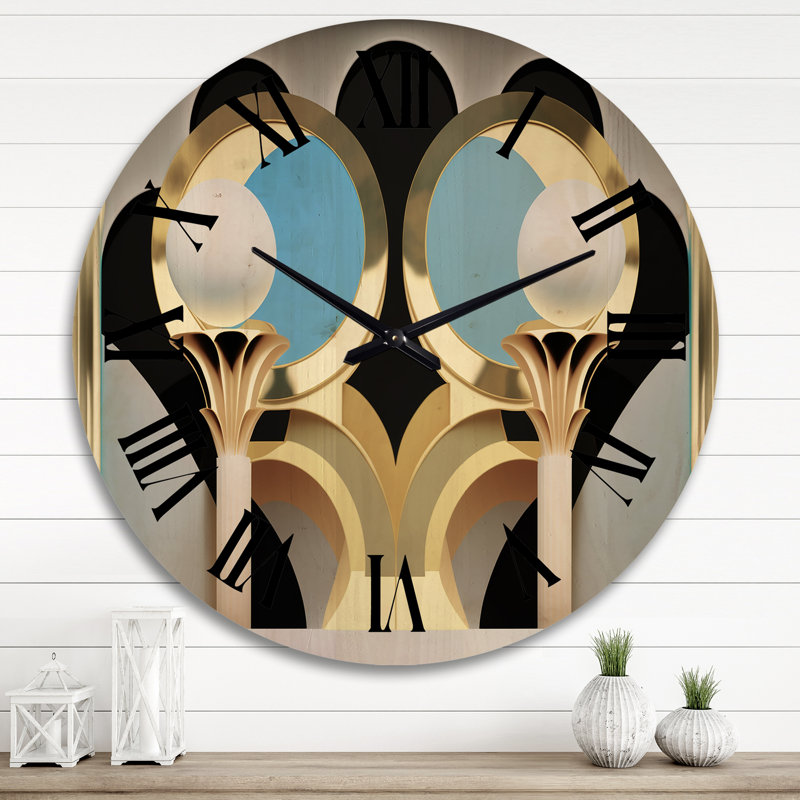 Horloge murale surdimensionnée en bois, Très grand