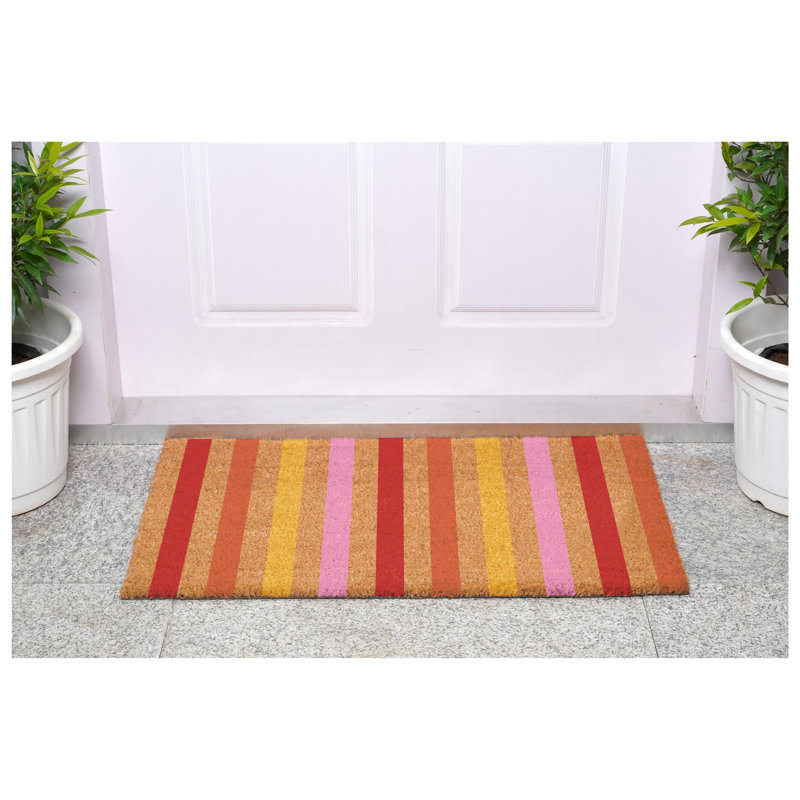 Sunset Stripe Doormat, 17" W x 29" L