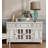 American-Style Solid Wood & Glass White Sideboard