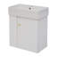 Meuble-lavabo flottant de 21,6 po avec lavabo en céramique et rangement à gauche pour les espaces compacts-2102918525