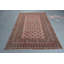 Tapis turc rétro fait à la main, parfait pour un décor bohème chic avec des accents bruns