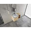 Meuble-lavabo mural 36 po avec lavabo d'art en céramique et tablettes de rangement, porte à fermeture en douceur, contreplaqué