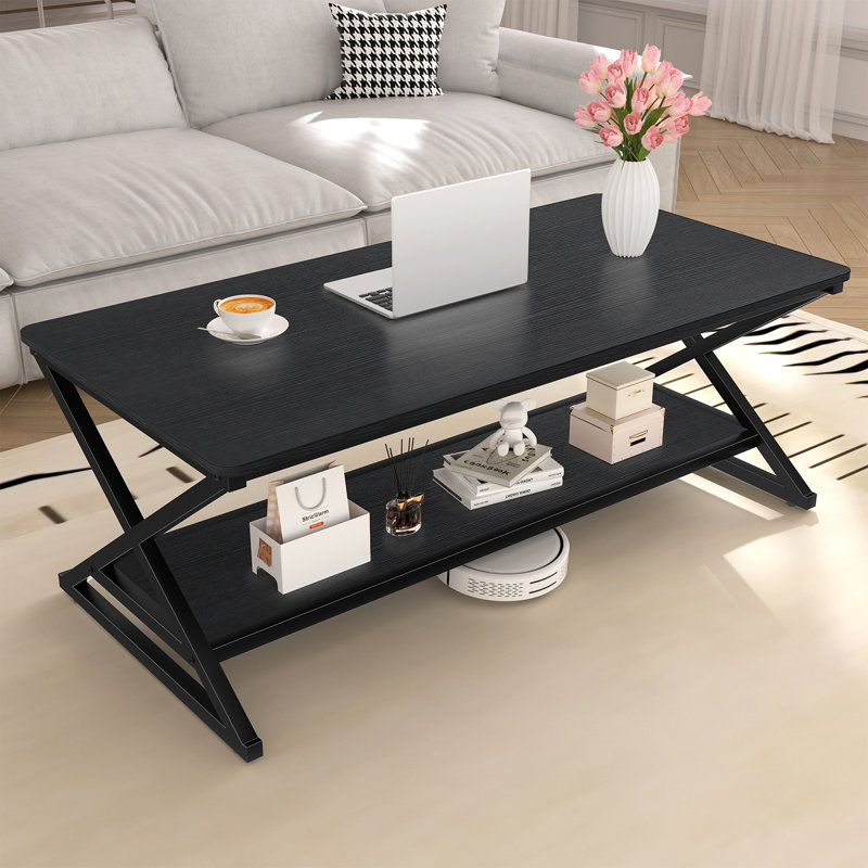Table basse 47 po, H 17,75 po x L 47,24 po x l 23,62 po, Noir