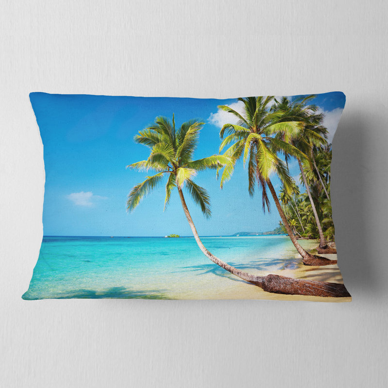 Coussin lombaire de plage tropical photographie