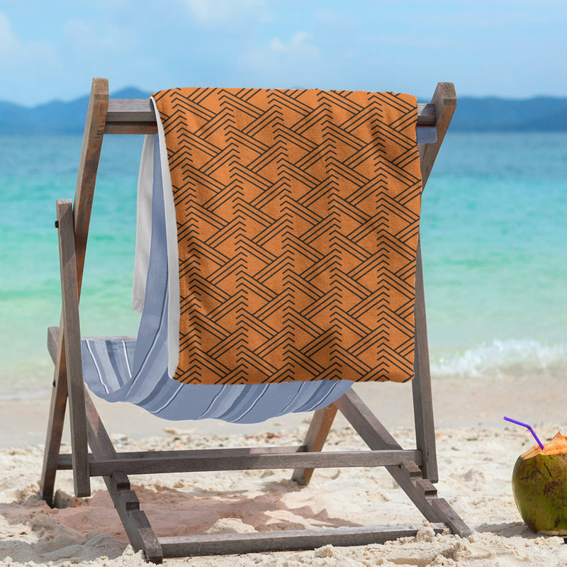 Beach Towel, Brown, Poly/Cotton