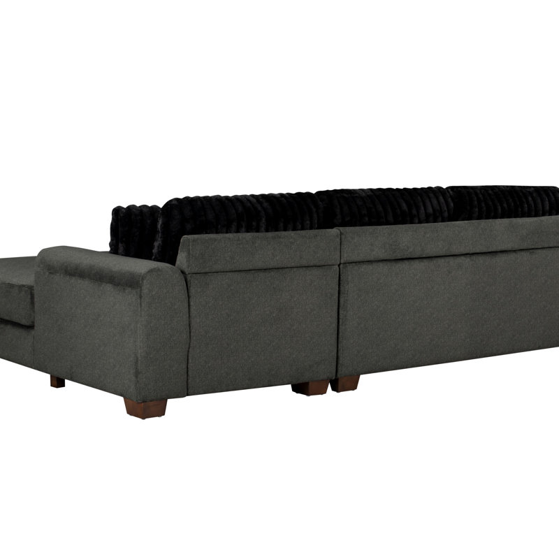 Coussins réversibles Modern, Gris foncé