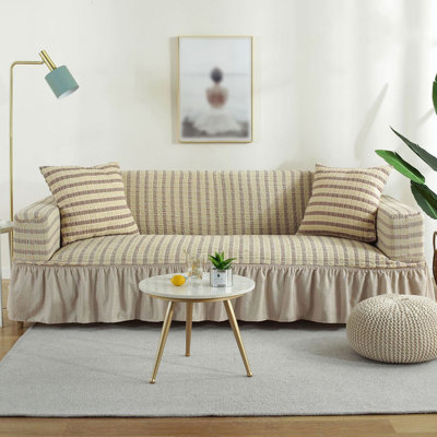 Antislip Ruffled Sofa Slipcover