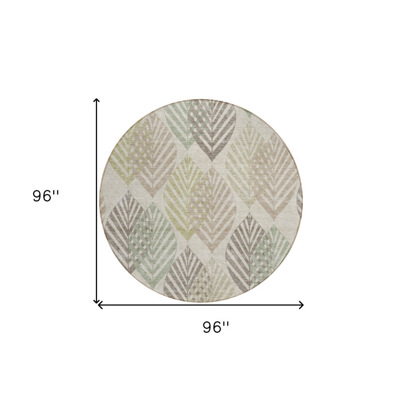 Tapis rond 8 po taupe