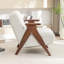 Fauteuil rembourré avec pieds en bois massif Jolanta-127275601