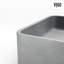 Lavabo vasque rectangulaire fait à la main gris L 16 po x l 12 po x H 4 po Segovia