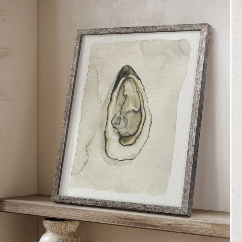 Soft Half Shell I Framed Print - Solid Wood, 11" H x 9" W