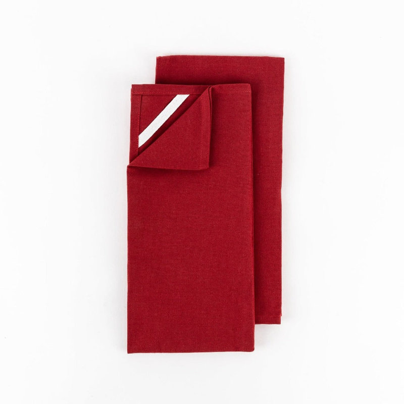 Serviette à thé de qualité supérieure, Rouge