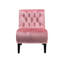 Chaise de salon confortable en velours rose avec coussin éponge et pieds confortables - Décoration intérieure-942737059